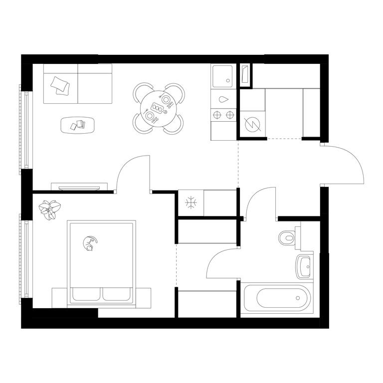 1-BD Apartment Sale, 36.8 sq. m. at Moskvoreche, Kotlyakovskaya Street, Moscow, Russia #1 1-BD Apartment Sale, 36.8 sq. m. at Moskvoreche, Kotlyakovskaya Street, Moscow, Russia #1