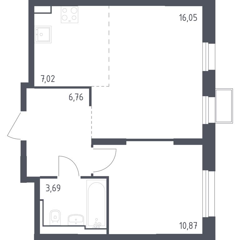 Apartment Sale, 44.66 sq. m. at Kvartal Strogino, zhiloy kompleks Kvartal Strogino, Krasnogorsk, Moscow Region, Russia #1 Apartment Sale, 44.66 sq. m. at Kvartal Strogino, zhiloy kompleks Kvartal Strogino, Krasnogorsk, Moscow Region, Russia #1