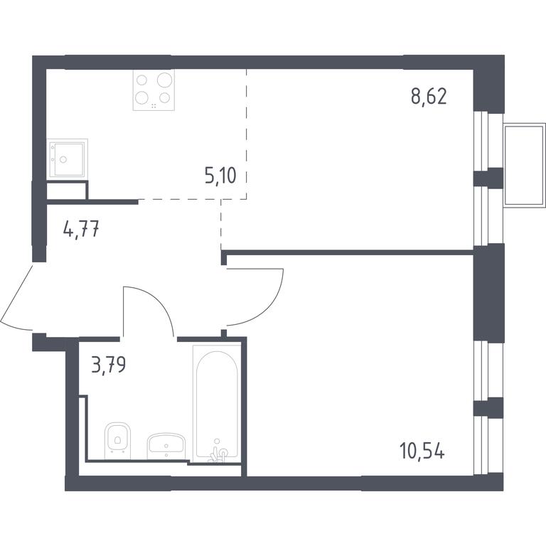 Apartment Sale, 32.98 sq. m. at Kvartal Strogino, zhiloy kompleks Kvartal Strogino, Krasnogorsk, Moscow Region, Russia #1