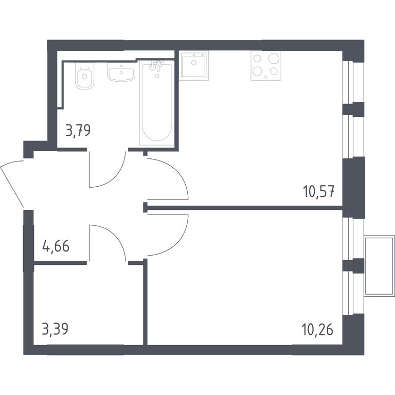 Apartment Sale, 32.84 sq. m. at Kvartal Strogino, zhiloy kompleks Kvartal Strogino, Krasnogorsk, Moscow Region, Russia #1 Apartment Sale, 32.84 sq. m. at Kvartal Strogino, zhiloy kompleks Kvartal Strogino, Krasnogorsk, Moscow Region, Russia #1