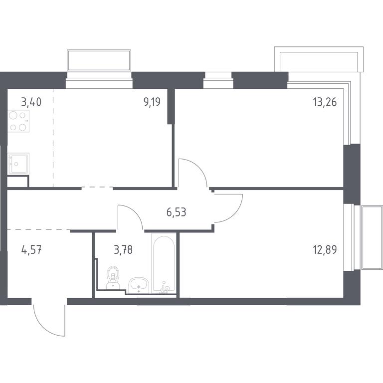 1-BD Apartment Sale, 53.62 sq. m. at Dolina Yauzy, Trudovaya Street, 23, Mytischi, Moscow Region, Russia #1 1-BD Apartment Sale, 53.62 sq. m. at Dolina Yauzy, Trudovaya Street, 23, Mytischi, Moscow Region, Russia #1