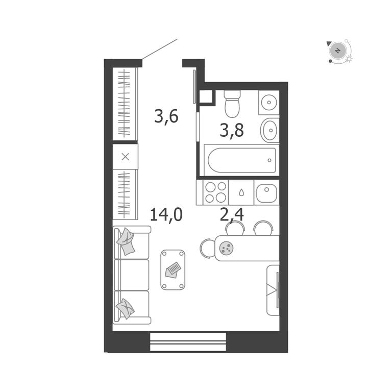 Apartment Sale, 23.8 sq. m. at Shagal, Автозаводская улица, 23, Москва, Россия #1 Apartment Sale, 23.8 sq. m. at Shagal, Автозаводская улица, 23, Москва, Россия #1