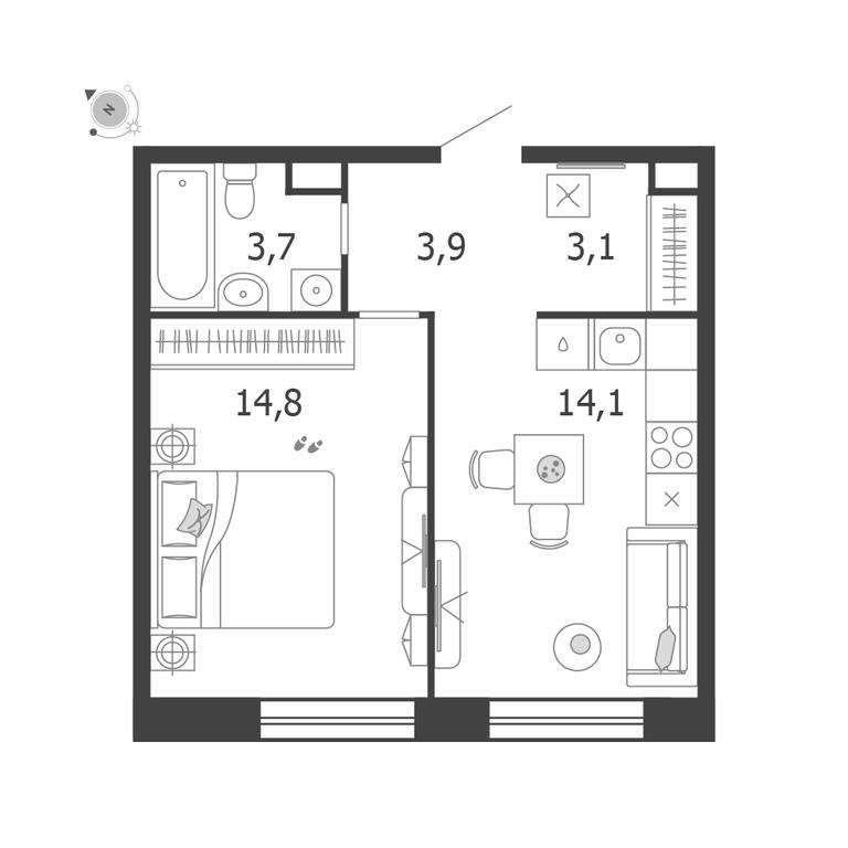 Продажа 1-комн. квартиры, 39,6 м² в ЖК «Шагал (Shagal)», Автозаводская улица, 23, Москва, Россия #1 Продажа 1-комн. квартиры, 39,6 м² в ЖК «Шагал (Shagal)», Автозаводская улица, 23, Москва, Россия #1