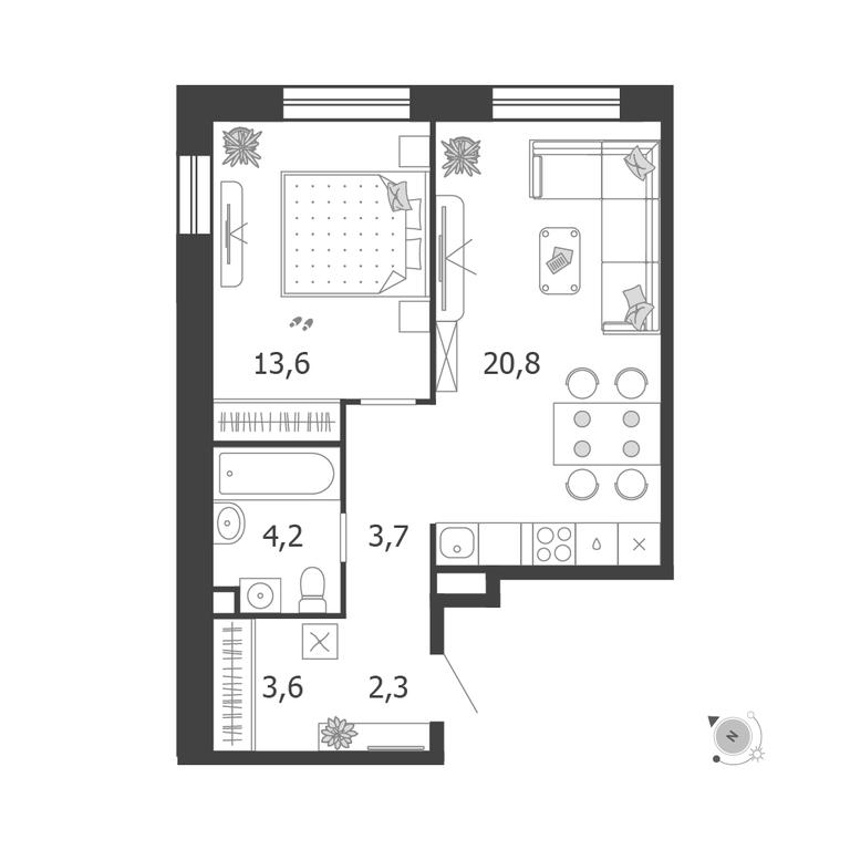 Продажа 1-комн. квартиры, 48,2 м² в ЖК «Шагал (Shagal)», Автозаводская улица, 23, Москва, Россия #1 Продажа 1-комн. квартиры, 48,2 м² в ЖК «Шагал (Shagal)», Автозаводская улица, 23, Москва, Россия #1