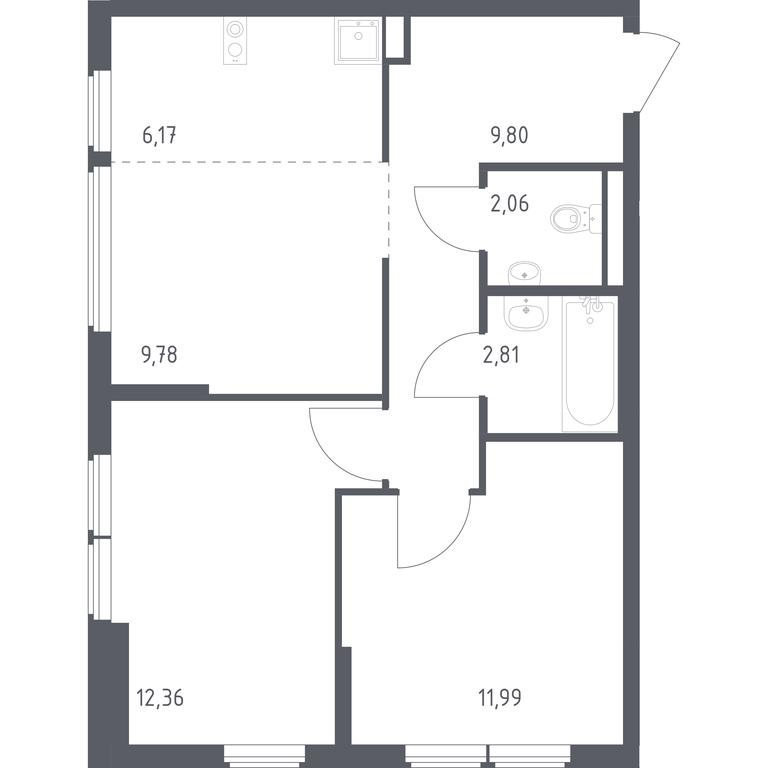 1-BD Apartment Sale, 54.97 sq. m. at Ostafevo, Ostafyevskoe Highway, 12к1, Ryazanovskoe Settlement, Moscow, Russia #1 1-BD Apartment Sale, 54.97 sq. m. at Ostafevo, Ostafyevskoe Highway, 12к1, Ryazanovskoe Settlement, Moscow, Russia #1