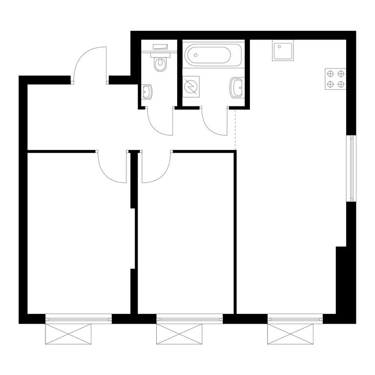 2-BD Apartment Sale, 56.9 sq. m. at Vostochnoe Butovo, Krymskaya Street, 13, rabochiy posyolok Bobrovo, Leninskiy City District, Moscow Region, Russia #1 2-BD Apartment Sale, 56.9 sq. m. at Vostochnoe Butovo, Krymskaya Street, 13, rabochiy posyolok Bobrovo, Leninskiy City District, Moscow Region, Russia #1