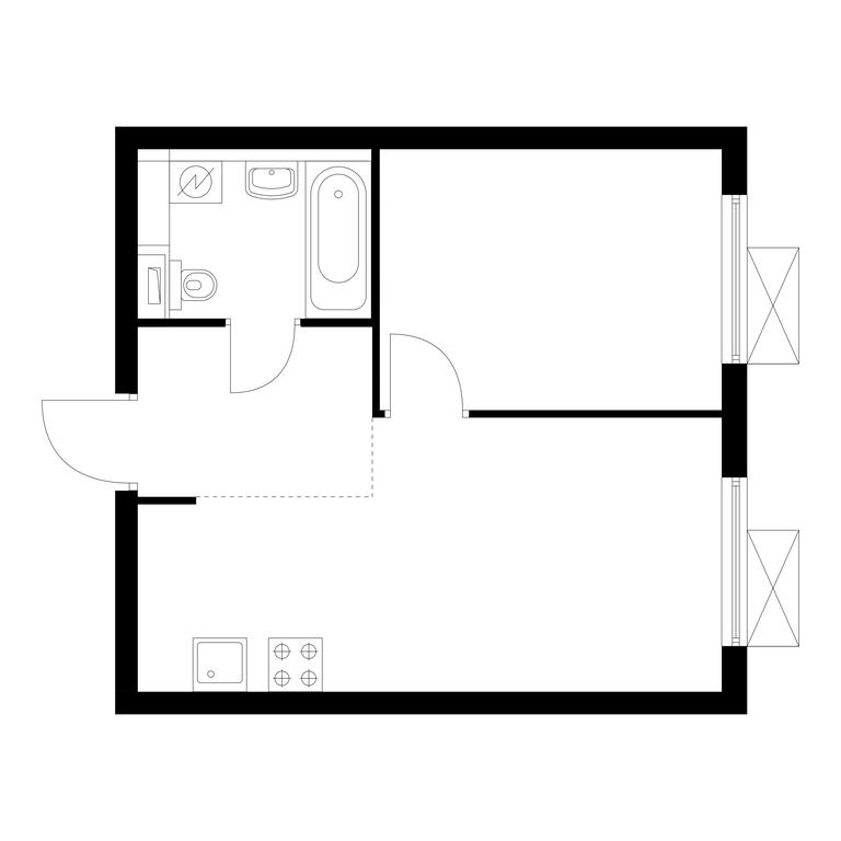 1-BD Apartment Sale, 34.1 sq. m. at Vostochnoe Butovo, Krymskaya Street, 13, rabochiy posyolok Bobrovo, Leninskiy City District, Moscow Region, Russia #1 1-BD Apartment Sale, 34.1 sq. m. at Vostochnoe Butovo, Krymskaya Street, 13, rabochiy posyolok Bobrovo, Leninskiy City District, Moscow Region, Russia #1