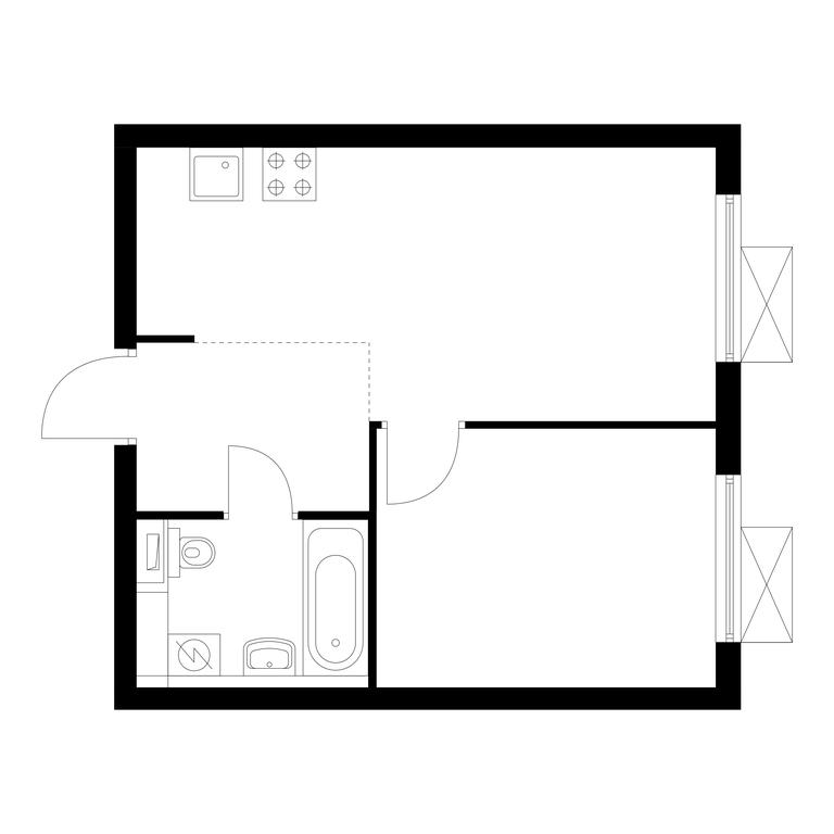 1-BD Apartment Sale, 34.2 sq. m. at Vostochnoe Butovo, Krymskaya Street, 13, rabochiy posyolok Bobrovo, Leninskiy City District, Moscow Region, Russia #1 1-BD Apartment Sale, 34.2 sq. m. at Vostochnoe Butovo, Krymskaya Street, 13, rabochiy posyolok Bobrovo, Leninskiy City District, Moscow Region, Russia #1