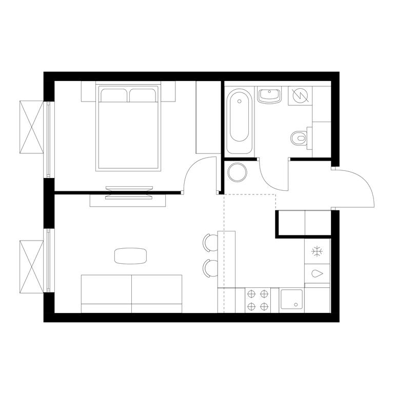 1-BD Apartment Sale, 33.8平方米 at Yauza Park, ulitsa Kolontsova, 4, Mytischi, Moscow Region, Russia #1 1-BD Apartment Sale, 33.8平方米 at Yauza Park, ulitsa Kolontsova, 4, Mytischi, Moscow Region, Russia #1