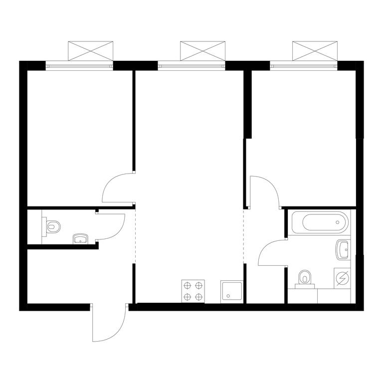 2-BD Apartment Sale, 50.8平方米 at Liublinskiy Park, Lyublinskaya Street, 78к2, Moscow, Russia #1