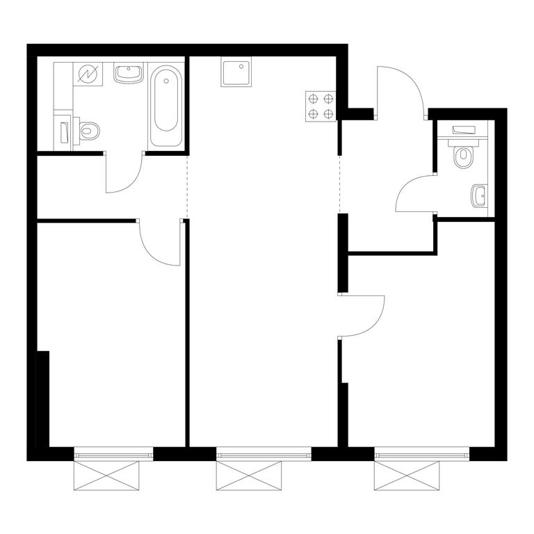 2-BD Apartment Sale, 55.9 sq. m. at Vostochnoe Butovo, Krymskaya Street, 13, rabochiy posyolok Bobrovo, Leninskiy City District, Moscow Region, Russia #1 2-BD Apartment Sale, 55.9 sq. m. at Vostochnoe Butovo, Krymskaya Street, 13, rabochiy posyolok Bobrovo, Leninskiy City District, Moscow Region, Russia #1