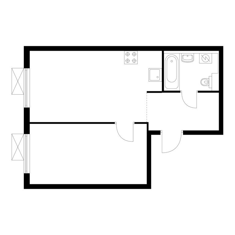 1-BD Apartment Sale, 42.7平方米 at Liublinskiy Park, Lyublinskaya Street, 78к2, Moscow, Russia #1 1-BD Apartment Sale, 42.7平方米 at Liublinskiy Park, Lyublinskaya Street, 78к2, Moscow, Russia #1