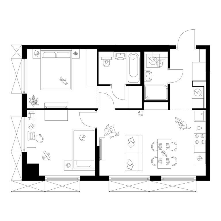 Продажа 2-комн. квартиры, 55,8 м² в ЖК «Плеханова 11», улица Плеханова, 13с6, Москва, Россия #1 Продажа 2-комн. квартиры, 55,8 м² в ЖК «Плеханова 11», улица Плеханова, 13с6, Москва, Россия #1
