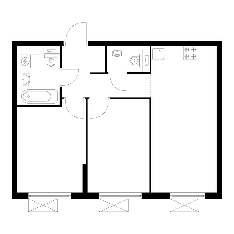 2-BD Apartment Sale, 49.1 sq. m. at Vostochnoe Butovo, Krymskaya Street, 13, rabochiy posyolok Bobrovo, Leninskiy City District, Moscow Region, Russia #1 2-BD Apartment Sale, 49.1 sq. m. at Vostochnoe Butovo, Krymskaya Street, 13, rabochiy posyolok Bobrovo, Leninskiy City District, Moscow Region, Russia #1
