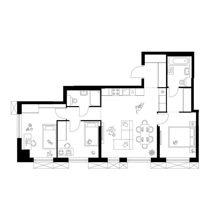 Продажа 3-комн. квартиры, 71 м² в ЖК «Плеханова 11», улица Плеханова, 13с6, Москва, Россия #1 Продажа 3-комн. квартиры, 71 м² в ЖК «Плеханова 11», улица Плеханова, 13с6, Москва, Россия #1