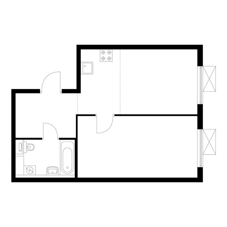1-BD Apartment Sale, 44.2 sq. m. at Belaya Dacha Park, mikrorayon Parkovy, 1, Kotelniki, Moscow Region, Russia #1