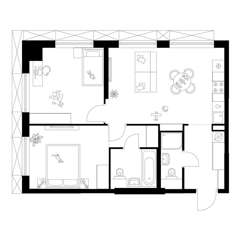 2-BD Apartment Sale, 57 sq. m. at Plehanova 11, Plekhanova Street, 13с6, Moscow, Russia #2 2-BD Apartment Sale, 57 sq. m. at Plehanova 11, Plekhanova Street, 13с6, Moscow, Russia #2