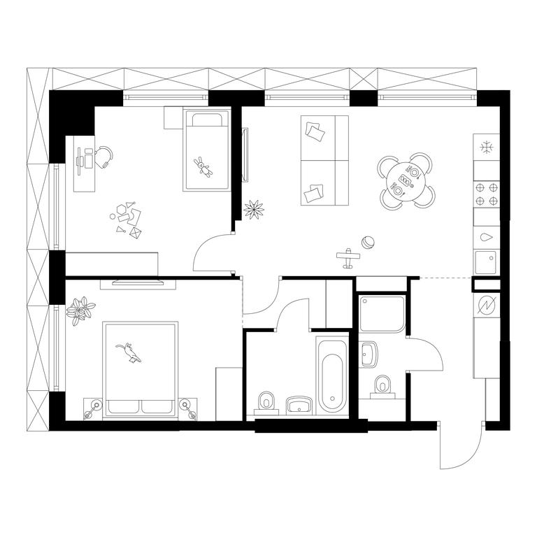 2-BD Apartment Sale, 57 sq. m. at Plehanova 11, Plekhanova Street, 13с6, Moscow, Russia #1 2-BD Apartment Sale, 57 sq. m. at Plehanova 11, Plekhanova Street, 13с6, Moscow, Russia #1