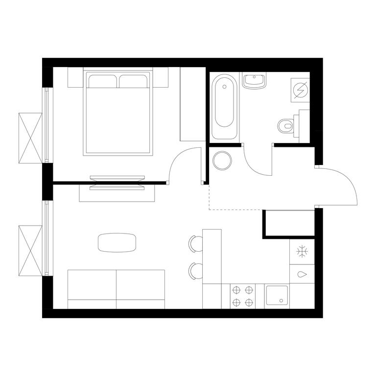 1-BD Apartment Sale, 34.4 sq. m. at Nikolskie Luga, Varshavskoye Highway, вл266с1, Moscow, Russia #1 1-BD Apartment Sale, 34.4 sq. m. at Nikolskie Luga, Varshavskoye Highway, вл266с1, Moscow, Russia #1