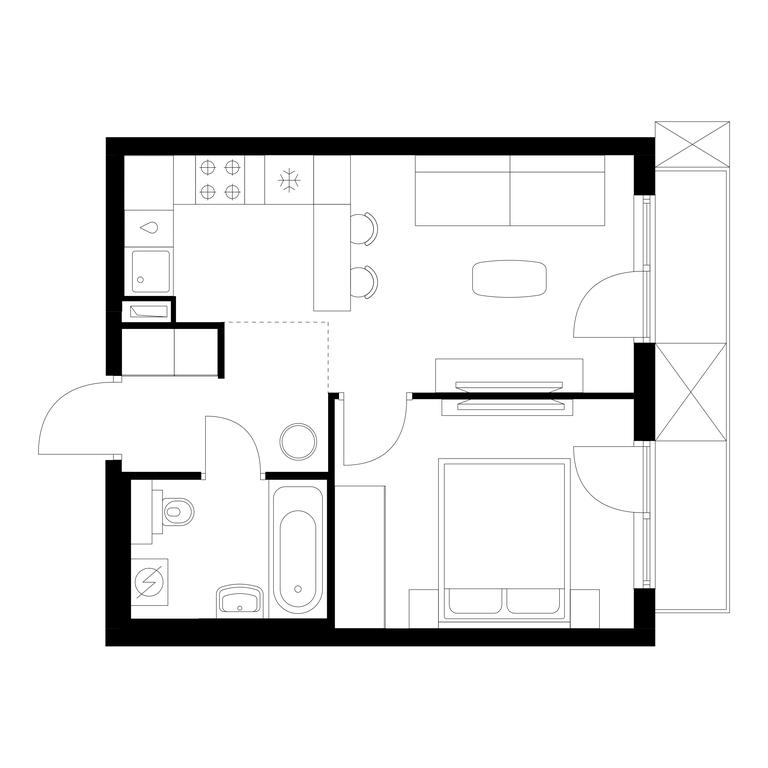 1-BD Apartment Sale, 35.2 sq. m. at Nikolskie Luga, Varshavskoye Highway, вл266с1, Moscow, Russia #1 1-BD Apartment Sale, 35.2 sq. m. at Nikolskie Luga, Varshavskoye Highway, вл266с1, Moscow, Russia #1