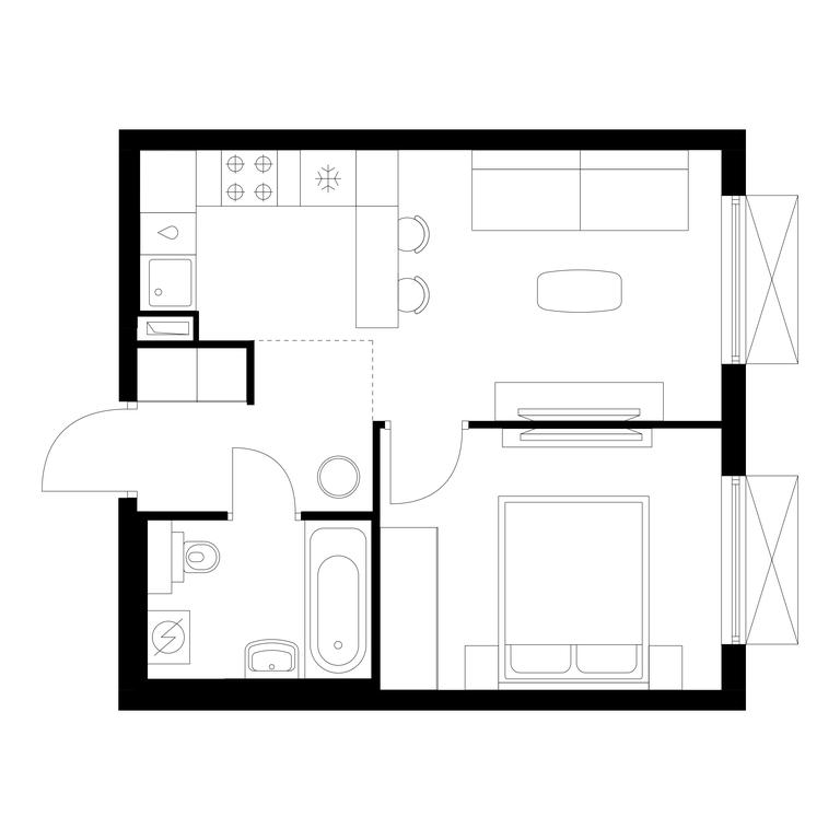 1-BD Apartment Sale, 34.2 sq. m. at Nikolskie Luga, Varshavskoye Highway, вл266с1, Moscow, Russia #1 1-BD Apartment Sale, 34.2 sq. m. at Nikolskie Luga, Varshavskoye Highway, вл266с1, Moscow, Russia #1