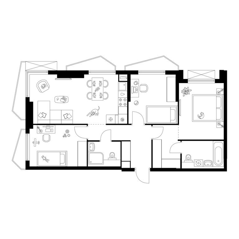 3-BD Apartment Sale, 72.1 sq. m. at Michurinskiy Park, Ozyornaya Street, 44А, Moscow, Russia #1 3-BD Apartment Sale, 72.1 sq. m. at Michurinskiy Park, Ozyornaya Street, 44А, Moscow, Russia #1