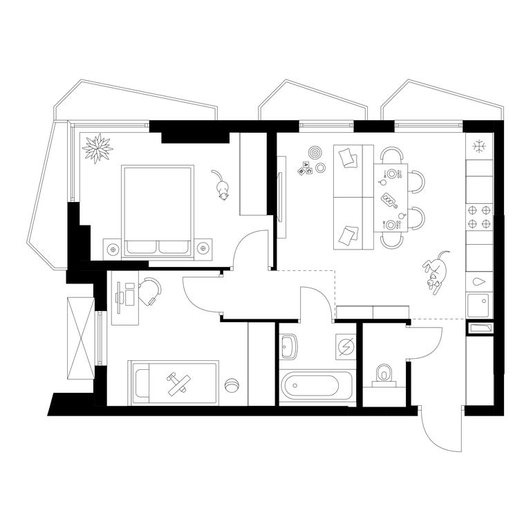 2-BD Apartment Sale, 49.4 sq. m. at Michurinskiy Park, Ozyornaya Street, 44А, Moscow, Russia #1 2-BD Apartment Sale, 49.4 sq. m. at Michurinskiy Park, Ozyornaya Street, 44А, Moscow, Russia #1