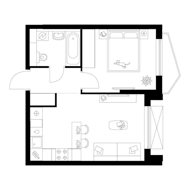 1-BD Apartment Sale, 36.3 sq. m. at Michurinskiy Park, Ozyornaya Street, 44А, Moscow, Russia #1 1-BD Apartment Sale, 36.3 sq. m. at Michurinskiy Park, Ozyornaya Street, 44А, Moscow, Russia #1