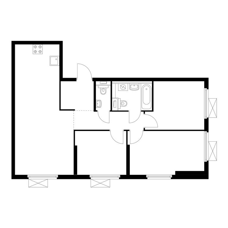 Продажа 3-комн. квартиры, 71,92 м² в ЖК «Первый Дубровский», Новоостаповская улица, 1с4, Москва, Россия #1 Продажа 3-комн. квартиры, 71,92 м² в ЖК «Первый Дубровский», Новоостаповская улица, 1с4, Москва, Россия #1
