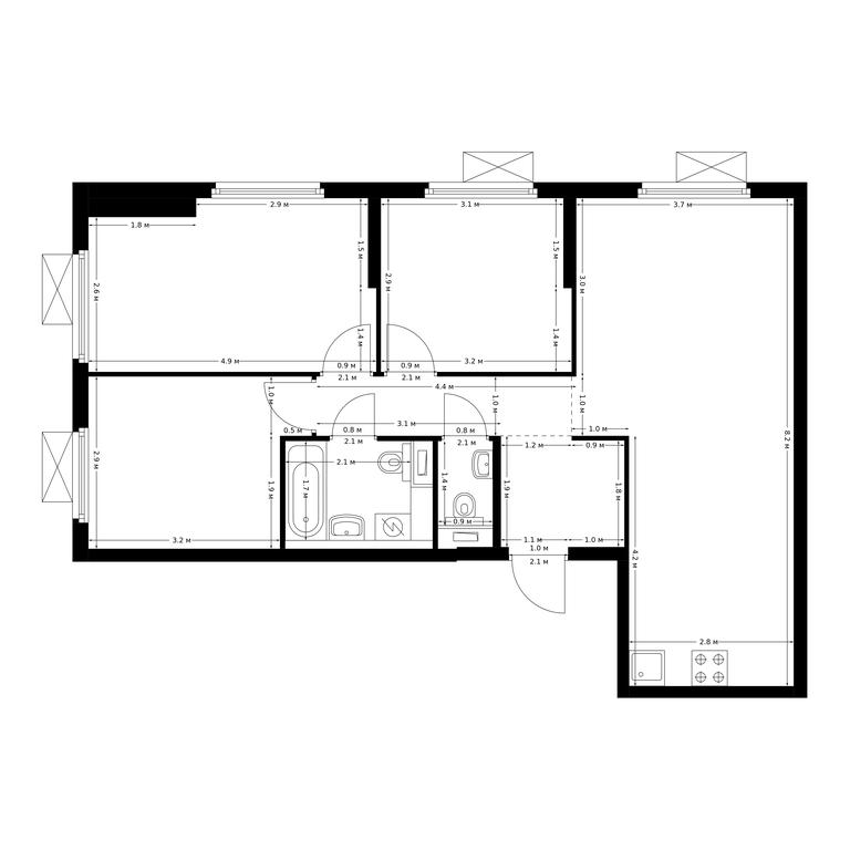 Продажа 3-комн. квартиры, 71,8 м² в ЖК «Ютаново», улица Газопровод, 6Гс31, Москва, Россия #1 Продажа 3-комн. квартиры, 71,8 м² в ЖК «Ютаново», улица Газопровод, 6Гс31, Москва, Россия #1
