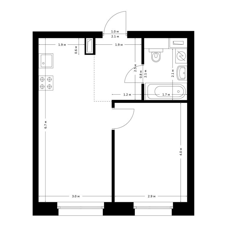 Продажа 1-комн. квартиры, 37,9 м² в ЖК «Полар», Полярная улица, 39Б, Москва, Россия #1 Продажа 1-комн. квартиры, 37,9 м² в ЖК «Полар», Полярная улица, 39Б, Москва, Россия #1