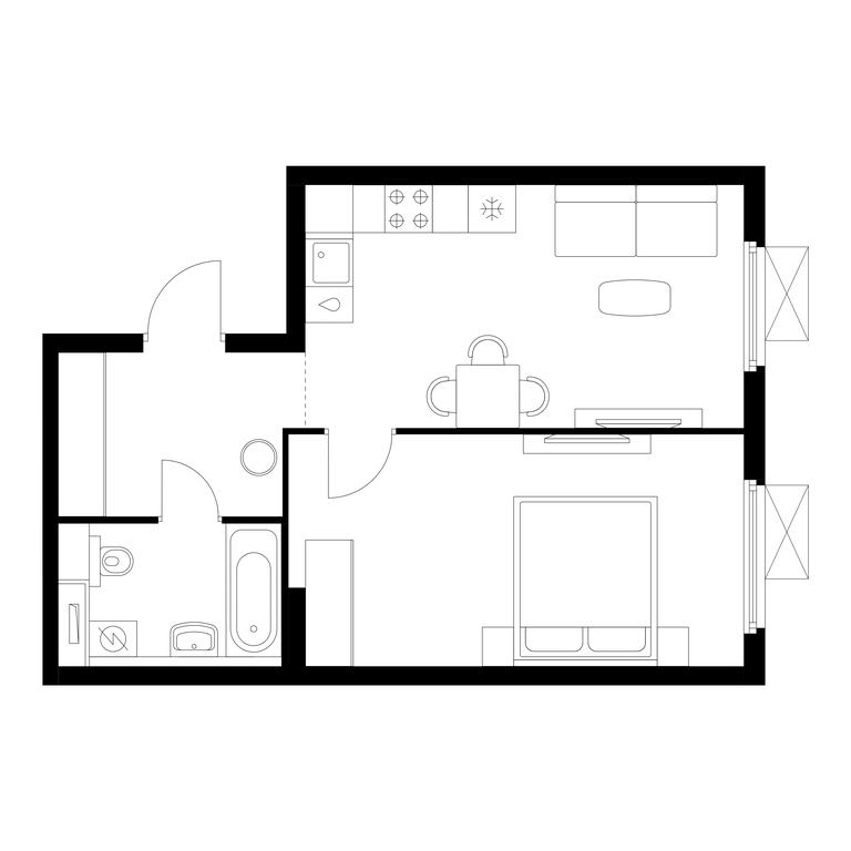 1-BD Apartment Sale, 44.1平方米 at Yaroslavskiy, 16th Microdistrict, Mytischi, Moscow Region, Russia #1 1-BD Apartment Sale, 44.1平方米 at Yaroslavskiy, 16th Microdistrict, Mytischi, Moscow Region, Russia #1
