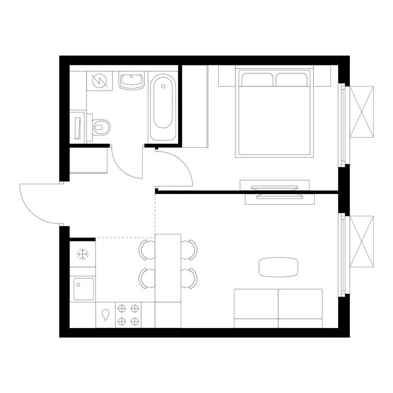 1-BD Apartment Sale, 36.1平方米 at Yaroslavskiy, 16th Microdistrict, Mytischi, Moscow Region, Russia #1 1-BD Apartment Sale, 36.1平方米 at Yaroslavskiy, 16th Microdistrict, Mytischi, Moscow Region, Russia #1