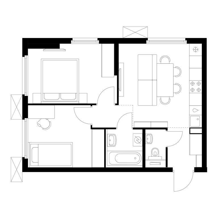 2-BD Apartment Sale, 46.2 sq. m. at Yaroslavskiy, 16th Microdistrict, Mytischi, Moscow Region, Russia #1 2-BD Apartment Sale, 46.2 sq. m. at Yaroslavskiy, 16th Microdistrict, Mytischi, Moscow Region, Russia #1