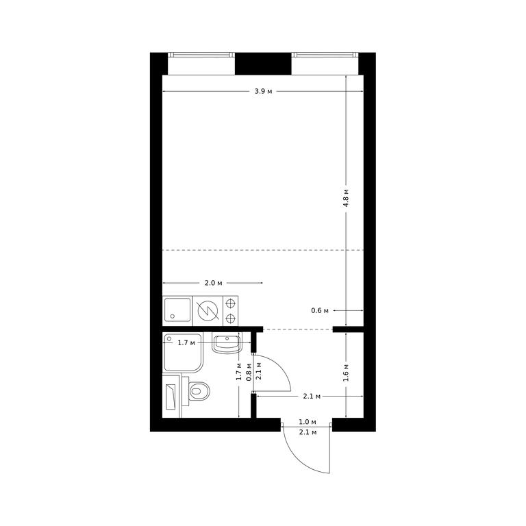 Apartment Sale, 25.1 sq. m. at Polar, Polyarnaya Street, 39Б, Moscow, Russia #1 Apartment Sale, 25.1 sq. m. at Polar, Polyarnaya Street, 39Б, Moscow, Russia #1