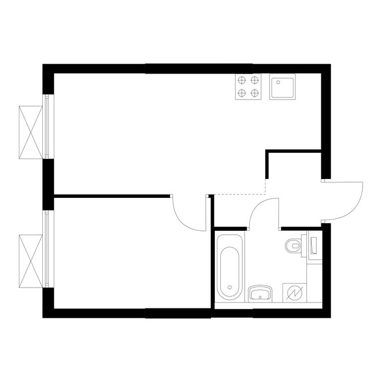 1-BD Apartment Sale, 31.9 sq. m. at Kuzminskiy Les, mikrorayon Belaya Dacha, 25, Kotelniki, Moscow Region, Russia #1