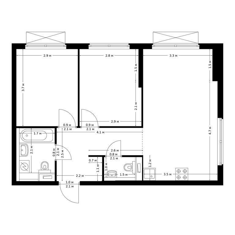2-BD Apartment Sale, 55.4平方米 at Bolshaya Akademicheskaya 85, 3rd Nizhnelikhoborsky Drive, 1с16, Moscow, Russia #1 2-BD Apartment Sale, 55.4平方米 at Bolshaya Akademicheskaya 85, 3rd Nizhnelikhoborsky Drive, 1с16, Moscow, Russia #1