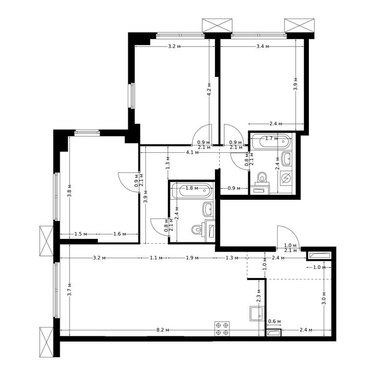 3-BD Apartment Sale, 94.1 sq. m. at Bolshaya Akademicheskaya 85, 3rd Nizhnelikhoborsky Drive, 1с16, Moscow, Russia #1 3-BD Apartment Sale, 94.1 sq. m. at Bolshaya Akademicheskaya 85, 3rd Nizhnelikhoborsky Drive, 1с16, Moscow, Russia #1
