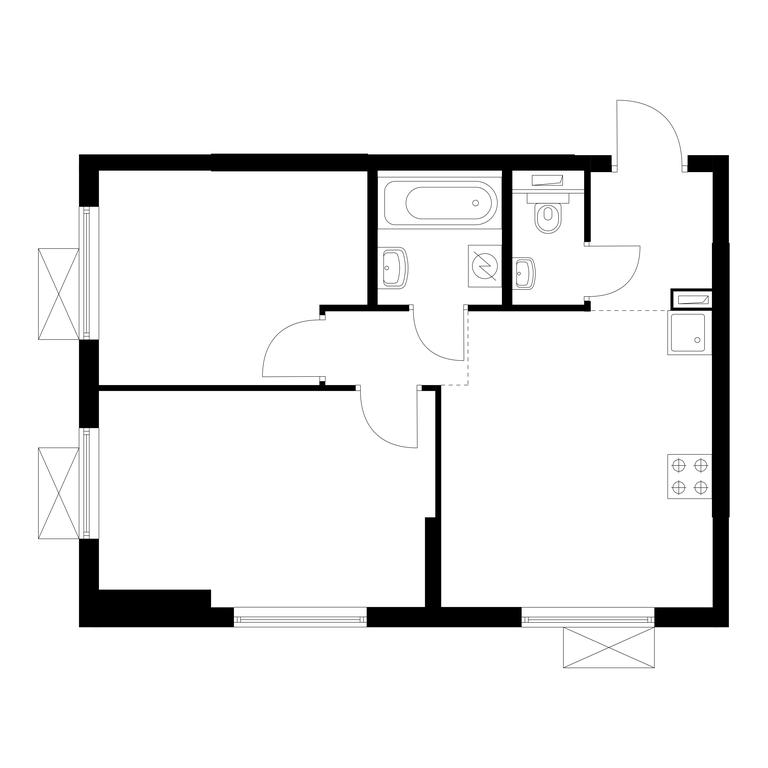 2-BD Apartment Sale, 45.3平方米 at Kuzminskiy Les, mikrorayon Belaya Dacha, 25, Kotelniki, Moscow Region, Russia #1 2-BD Apartment Sale, 45.3平方米 at Kuzminskiy Les, mikrorayon Belaya Dacha, 25, Kotelniki, Moscow Region, Russia #1