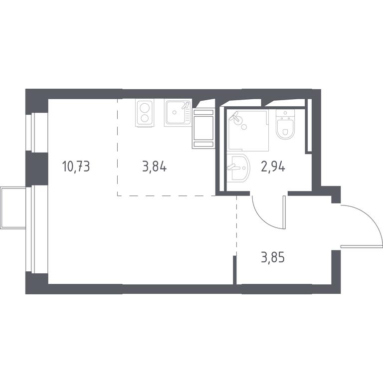 Apartment Sale, 21.3 sq. m. at Prigorod Lesnoe, Molodyozhny bulvar, 6, derevnya Misaylovo, Leninskiy City District, Moscow Region, Russia #1 Apartment Sale, 21.3 sq. m. at Prigorod Lesnoe, Molodyozhny bulvar, 6, derevnya Misaylovo, Leninskiy City District, Moscow Region, Russia #1
