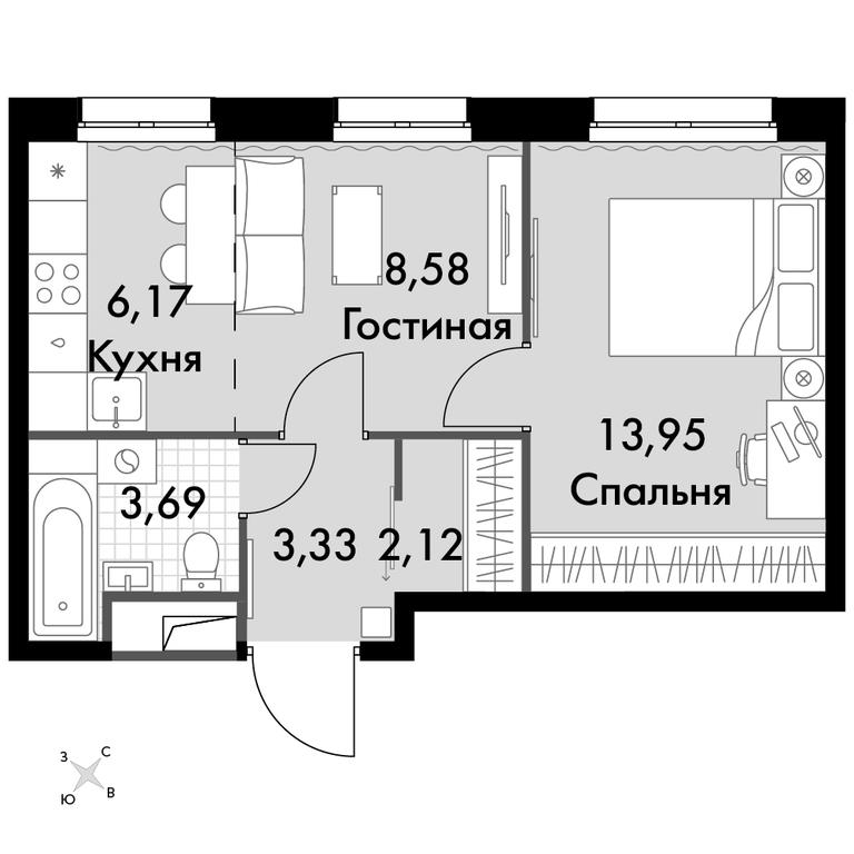 2-BD Apartment Sale, 37.84平方米 at Dvizhenie. Govorovo, Центральная улица, 47, деревня Говорово, поселение Московский, Москва, Россия #1 2-BD Apartment Sale, 37.84平方米 at Dvizhenie. Govorovo, Центральная улица, 47, деревня Говорово, поселение Московский, Москва, Россия #1