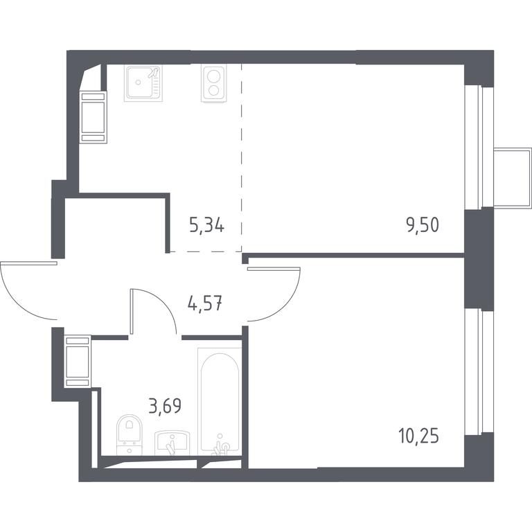 Apartment Sale, 33.3 sq. m. at Prigorod Lesnoe, Molodyozhny bulvar, 6, derevnya Misaylovo, Leninskiy City District, Moscow Region, Russia #1 Apartment Sale, 33.3 sq. m. at Prigorod Lesnoe, Molodyozhny bulvar, 6, derevnya Misaylovo, Leninskiy City District, Moscow Region, Russia #1