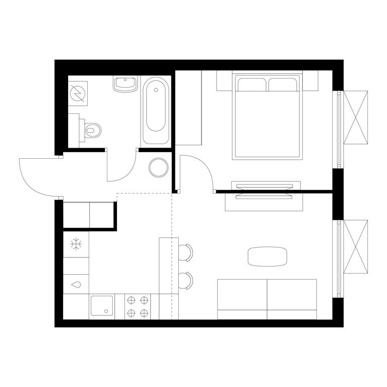 1-BD Apartment Sale, 34.5 sq. m. at Nikolskie Luga, Varshavskoye Highway, вл266с1, Moscow, Russia #1 1-BD Apartment Sale, 34.5 sq. m. at Nikolskie Luga, Varshavskoye Highway, вл266с1, Moscow, Russia #1