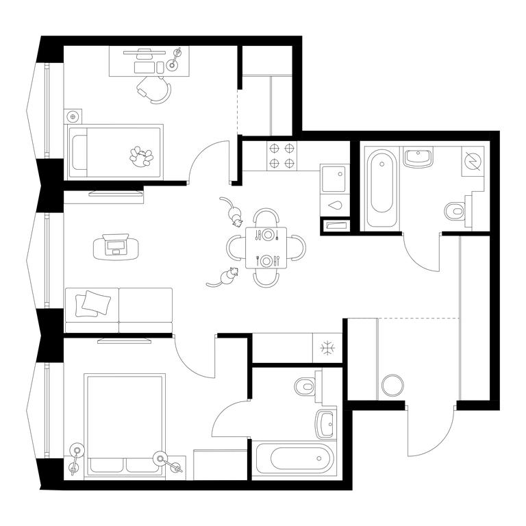 2-BD Apartment Sale, 57.8 sq. m. at Businovskiy Park, Izhorskaya Street, 6с5, Moscow, Russia #1 2-BD Apartment Sale, 57.8 sq. m. at Businovskiy Park, Izhorskaya Street, 6с5, Moscow, Russia #1