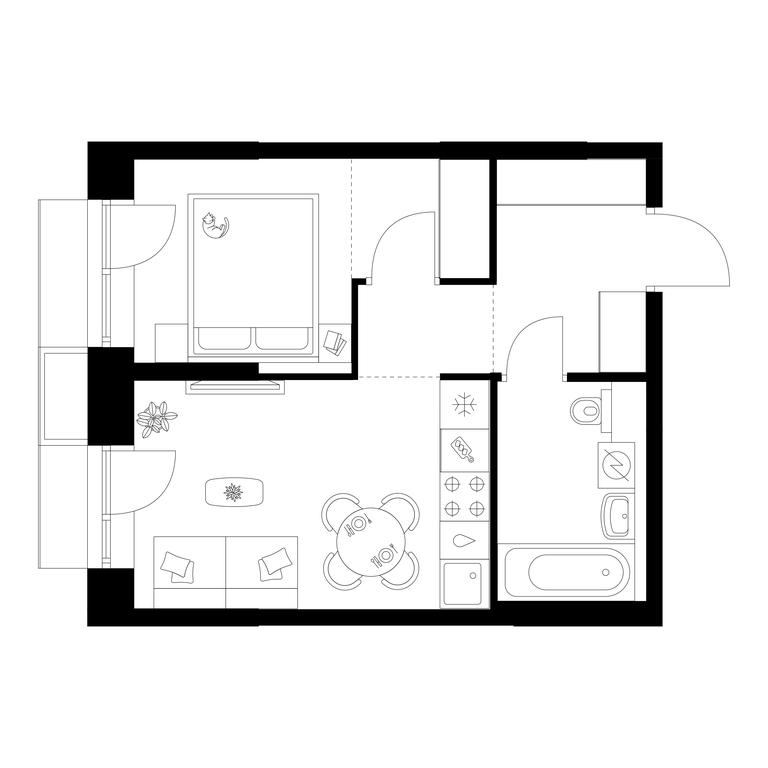 1-BD Apartment Sale, 32.6平方米 at Plehanova 11, Plekhanova Street, 13с6, Moscow, Russia #2 1-BD Apartment Sale, 32.6平方米 at Plehanova 11, Plekhanova Street, 13с6, Moscow, Russia #2