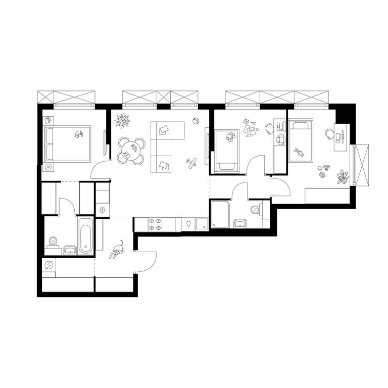 3-BD Apartment Sale, 73.1 sq. m. at Plehanova 11, Plekhanova Street, 13с6, Moscow, Russia #1 3-BD Apartment Sale, 73.1 sq. m. at Plehanova 11, Plekhanova Street, 13с6, Moscow, Russia #1
