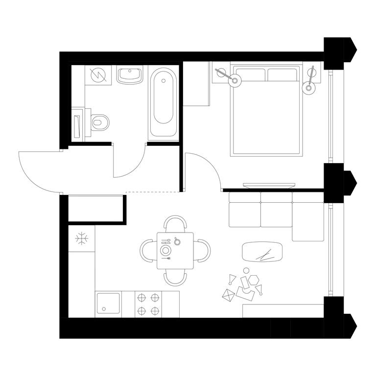 1-BD Apartment Sale, 31.8 sq. m. at Businovskiy Park, Izhorskaya Street, 6с5, Moscow, Russia #1 1-BD Apartment Sale, 31.8 sq. m. at Businovskiy Park, Izhorskaya Street, 6с5, Moscow, Russia #1