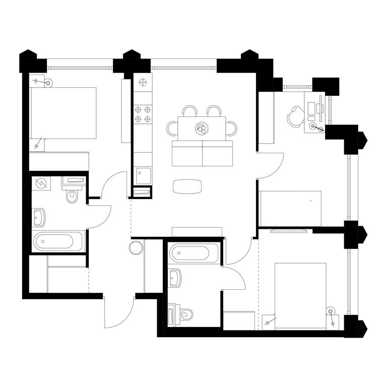 3-BD Apartment Sale, 69.7 sq. m. at Businovskiy Park, Izhorskaya Street, 6с5, Moscow, Russia #1