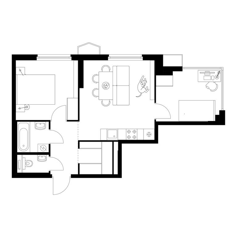 2-BD Apartment Sale, 49.8 sq. m. at Businovskiy Park, Izhorskaya Street, 6с5, Moscow, Russia #1