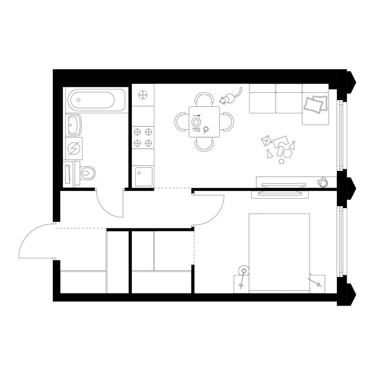 1-BD Apartment Sale, 39.8 sq. m. at Businovskiy Park, Izhorskaya Street, 6с5, Moscow, Russia #1 1-BD Apartment Sale, 39.8 sq. m. at Businovskiy Park, Izhorskaya Street, 6с5, Moscow, Russia #1